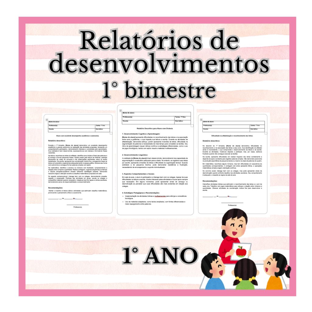 Modelo de relatório 1° ano – 1° bimestre – BL Educa